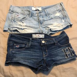 Two Pairs of Hollister Jean shorts